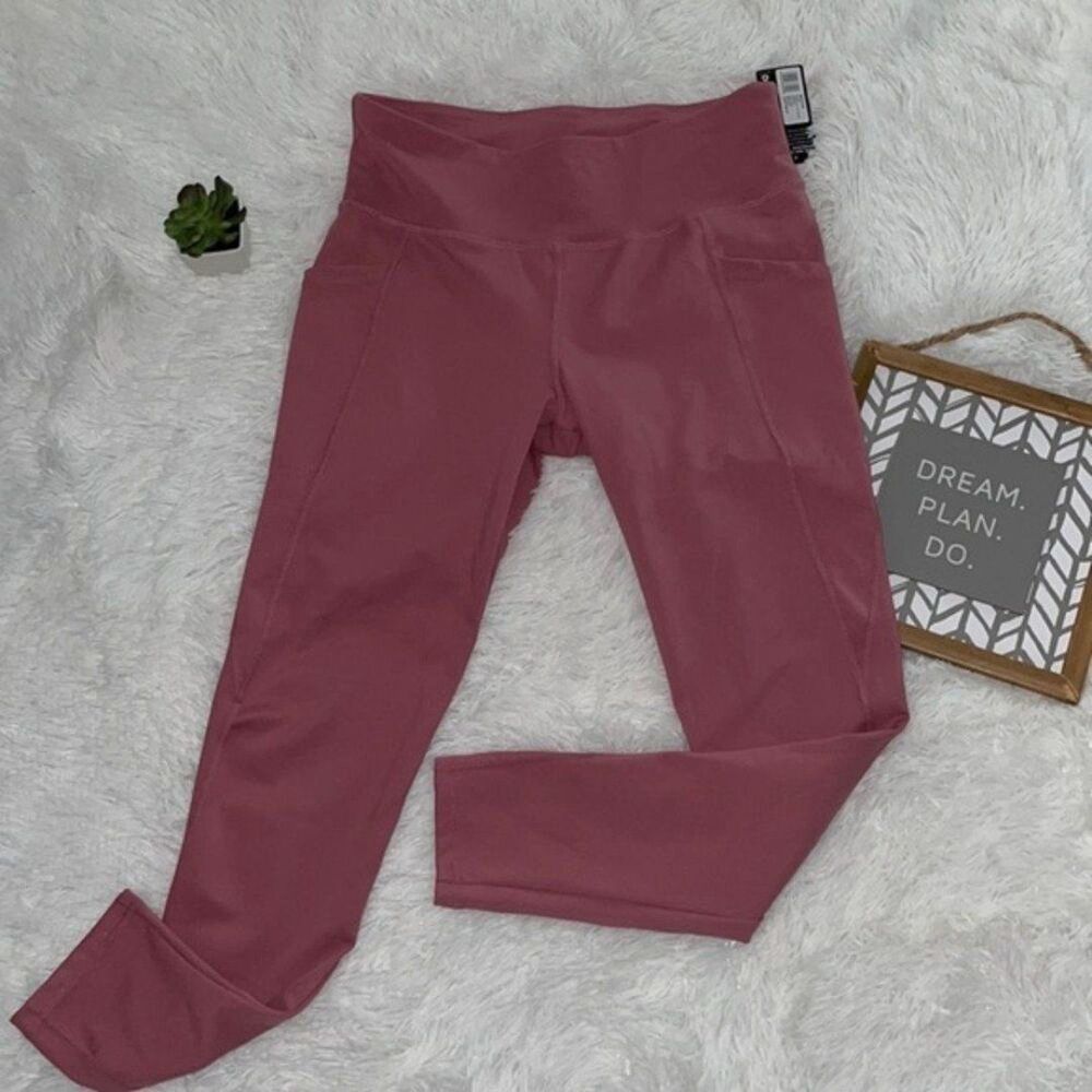 Jockey Premium Utility 7/8 Leggings Mesa Rose Size X-Large side pocket active - Picture 2 of 6